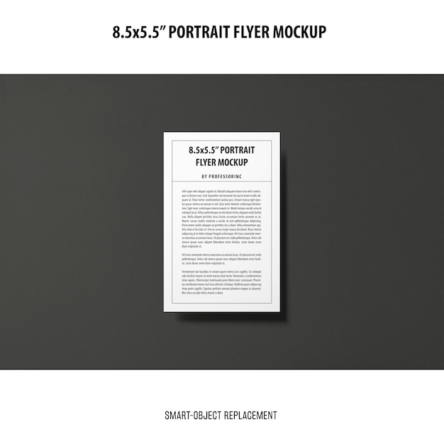 Bezpłatny plik PSD makieta ulotki portretowej 5,5 x 8,5 cala