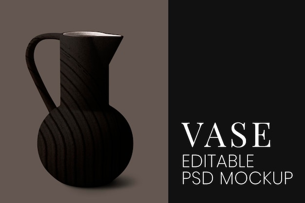 Bezpłatny plik PSD makieta z teksturowanym ceramicznym dzbankiem psd