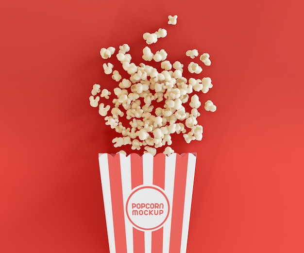 Bezpłatny plik PSD makieta z wiadrem do popcornu
