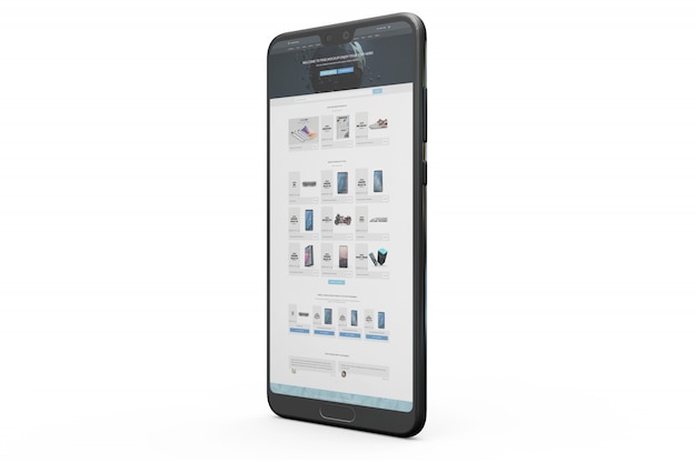 Bezpłatny plik PSD makieta z wyświetlaczem smartphone