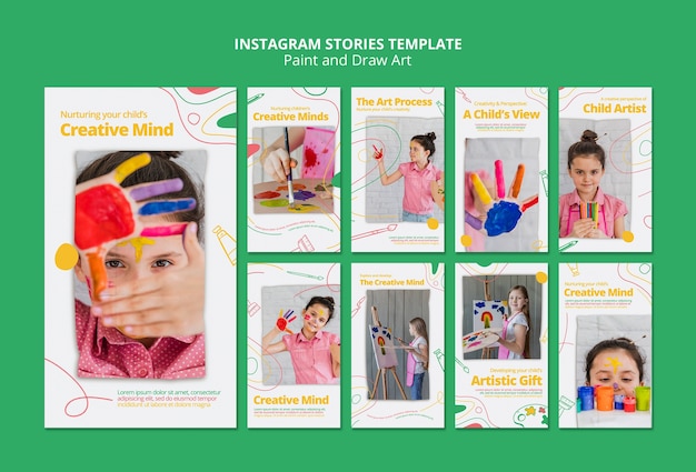 Maluj i rysuj szablon historii na Instagramie