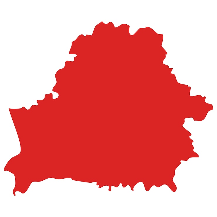 Bezpłatny plik PSD mapa białorusi odizolowana