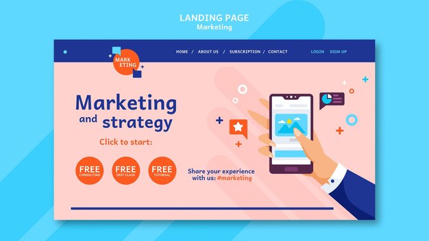 Marketingowy szablon strony docelowej ze zdjęciem