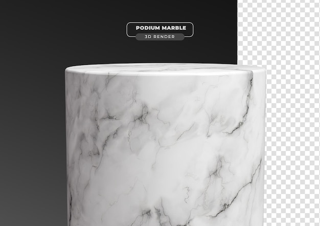 Bezpłatny plik PSD marmurowe podium 3d realistyczny render z przezroczystym tłem