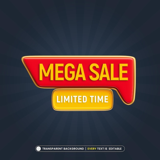 Mega baner promocyjny z edytowalnym tekstem