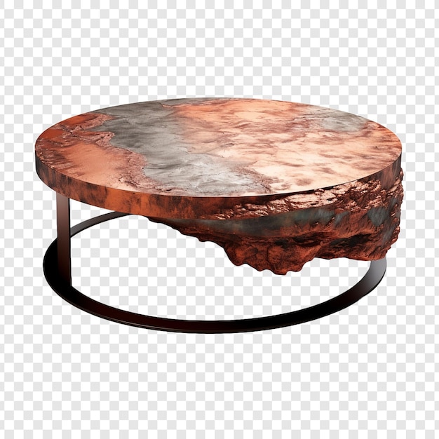 Bezpłatny plik PSD metalowy stół kawowy izolowany na przezroczystej tle