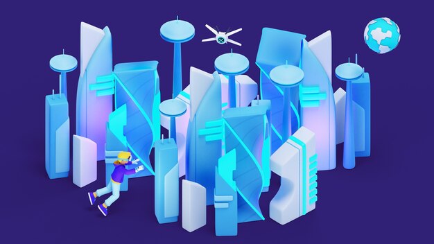 Metaverse pozuje tła