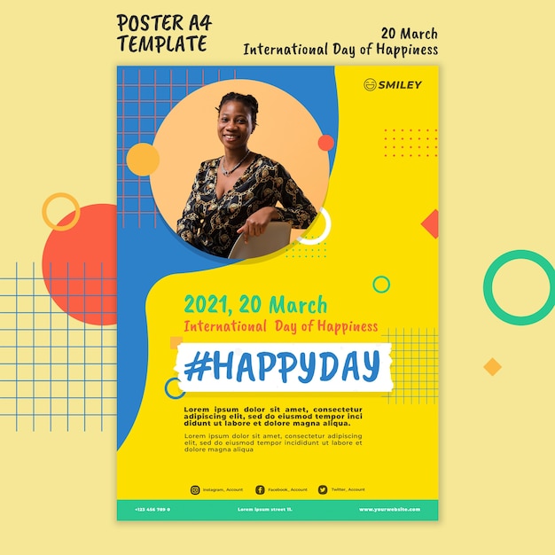 Międzynarodowy plakat dnia szczęścia