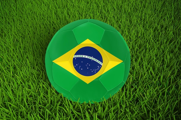 Bezpłatny plik PSD mistrzostwa świata w piłce nożnej z flagą brazylii