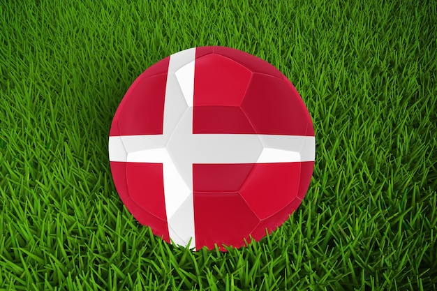 Bezpłatny plik PSD mistrzostwa świata w piłce nożnej z flagą danii