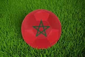 Bezpłatny plik PSD mistrzostwa świata w piłce nożnej z flagą maroka