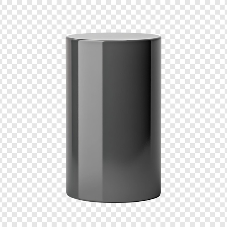 Bezpłatny plik PSD mockup czarnego cylindra eleganckiego wyświetlacza produktu renderowanego w 3d
