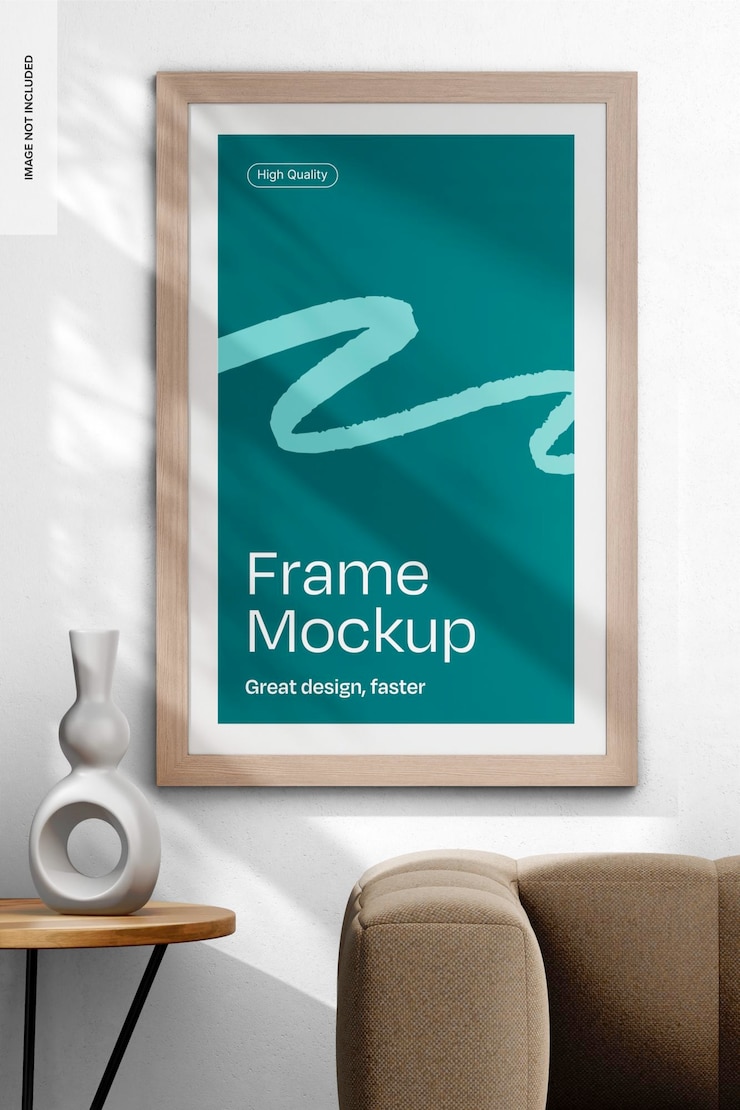 Bezpłatny plik PSD mockup ramki na ścianie