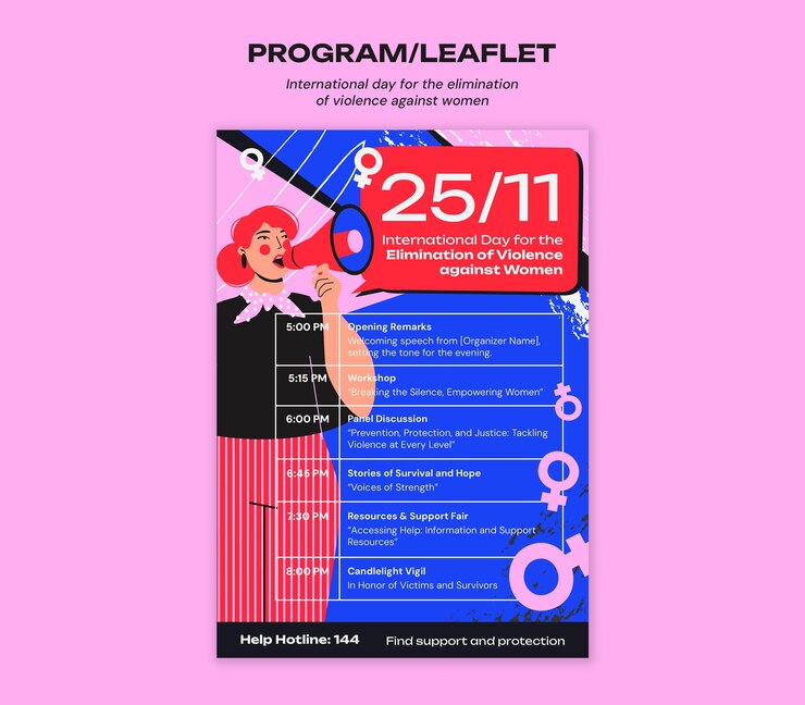 Bezpłatny plik PSD model międzynarodowego dnia eliminacji przemocy