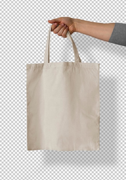 Bezpłatny plik PSD na białym tle biała trzymana torba na ramię