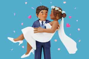 Bezpłatny plik PSD narzeczeni ślub