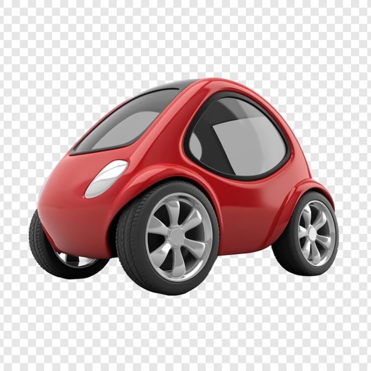 Bezpłatny plik PSD nowoczesny projekt czerwonego samochodu kompaktowy pojazd transportowy innowacja