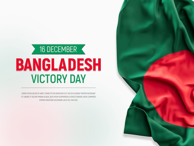 Bezpłatny plik PSD obchody dnia zwycięstwa bangladeszu z tłem flagi