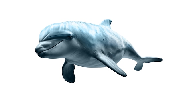 Bezpłatny plik PSD odizolowana postać delfina