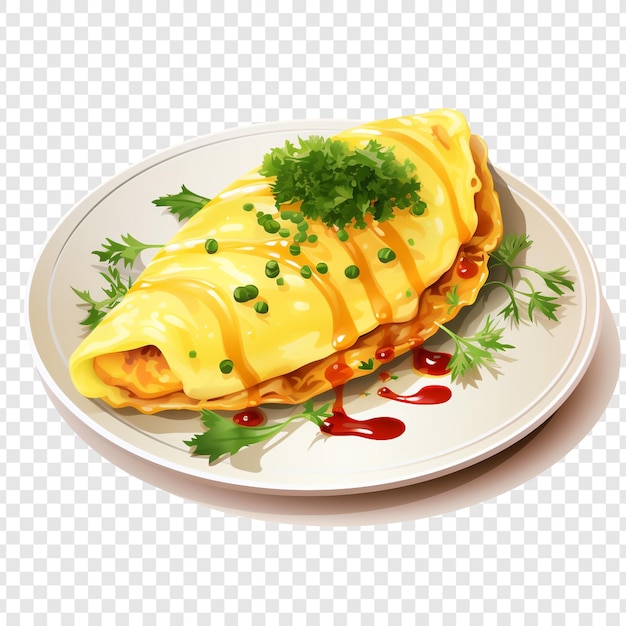 Omurice Wyizolowane Na Przezroczystym Tle