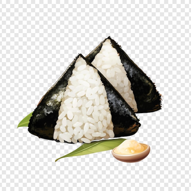 Onigiri Izolowane Na Przezroczystym Tle