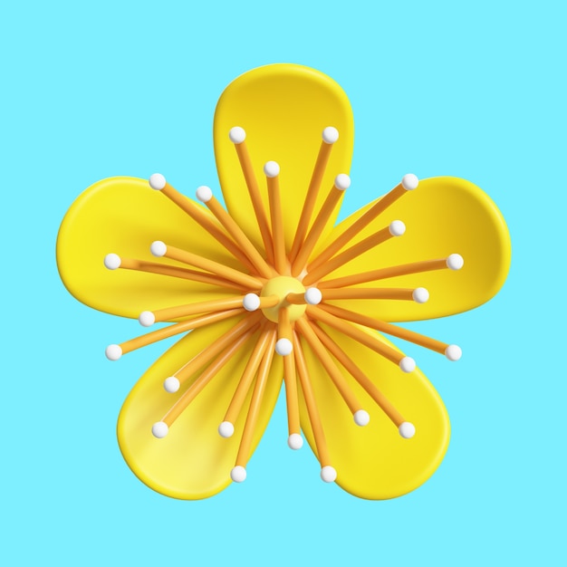 Bezpłatny plik PSD piękny żółty pakiet ikon kwiatowych