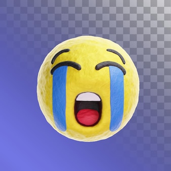 Płacz emoji ilustracja 3d