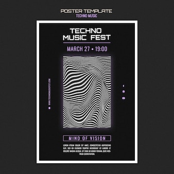 Plakat festiwalu muzyki techno