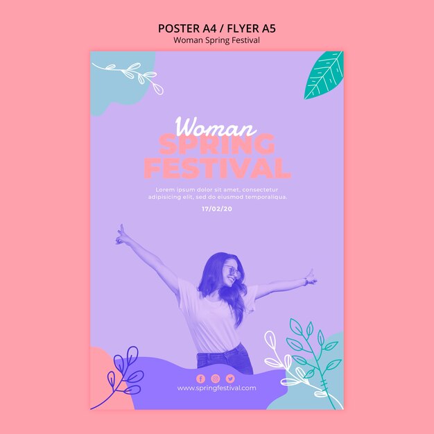 Plakat Z Koncepcją Festiwalu Kobieta Wiosna