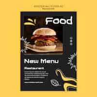 Bezpłatny plik PSD plakat z pysznym jedzeniem