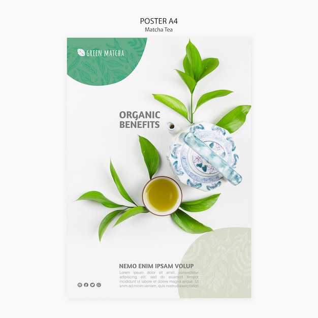 Plakat Zdrowej Herbaty Matcha