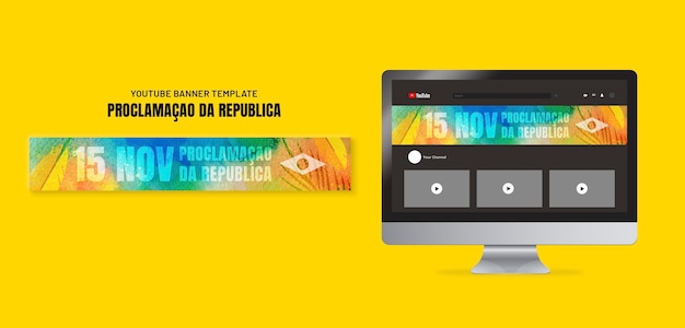 Bezpłatny plik PSD płaska konstrukcja brazylijskiego dnia niepodległości szablon projektu