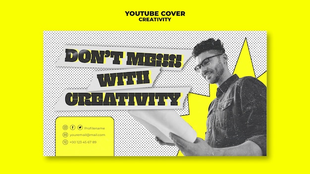 płaska konstrukcja kreatywność koncepcja okładka youtube