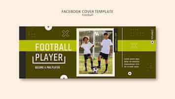 Bezpłatny plik PSD płaska konstrukcja szablonu piłki nożnej