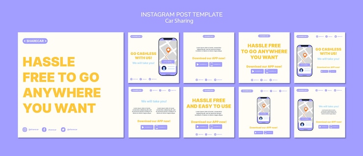 Bezpłatny plik PSD płaska konstrukcja udostępniania postów na instagramie