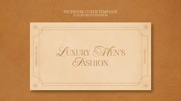 Bezpłatny plik PSD płaska okładka luksusowej mody męskiej na facebooku