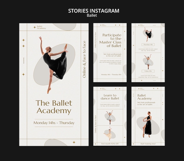 Bezpłatny plik PSD płaski szablon projektu baletu