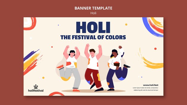 Płaski szablon projektu festiwalu holi