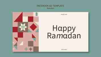 Bezpłatny plik PSD płaski szablon ramadan