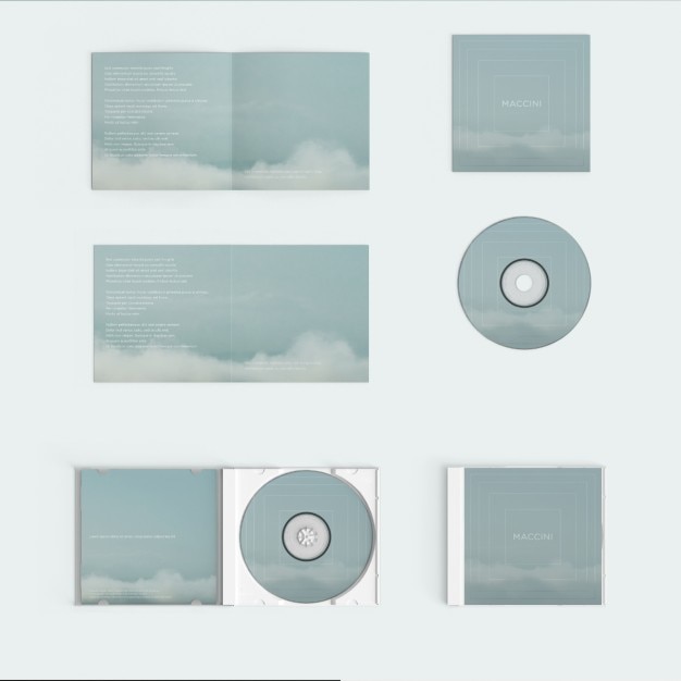Bezpłatny plik PSD pokrywa compact disc makiety