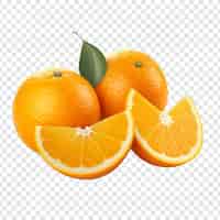 Bezpłatny plik PSD pomarańcze odizolowane na przezroczystym tle