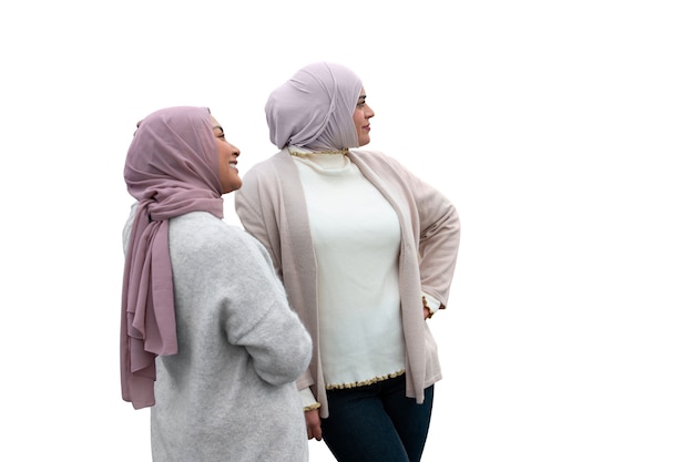 Bezpłatny plik PSD portret kobiet noszących islamski hidżab