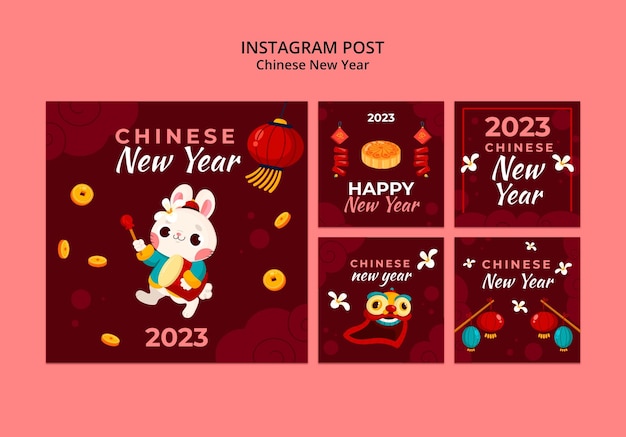 Posty na instagramie z okazji chińskiego nowego roku