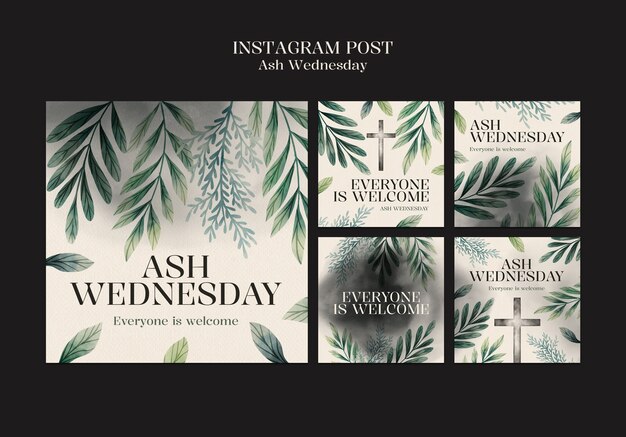 Posty na Instagramie z okazji święta Środy Popiołowej