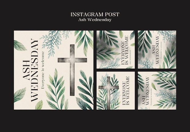 Posty na Instagramie z okazji święta Środy Popiołowej
