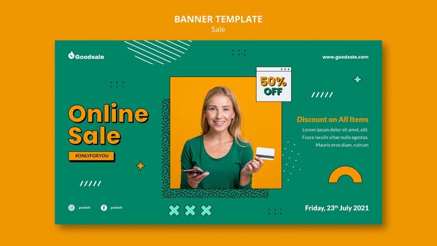Poziomy baner sprzedaży online