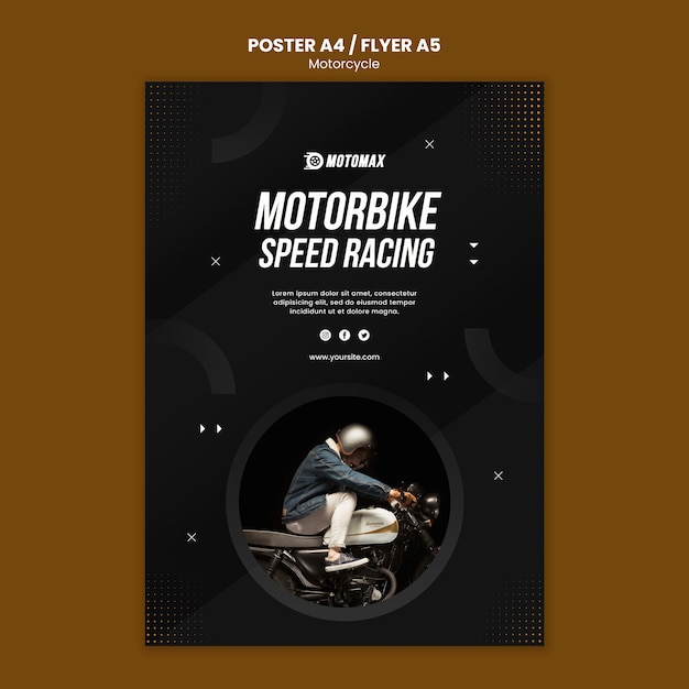 Projekt Plakatu Koncepcja Motocykla