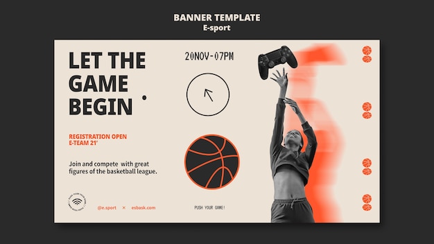 Projekt szablonu banera e-sportowego