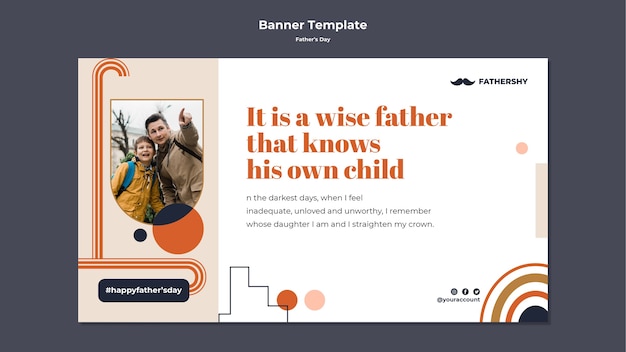 Bezpłatny plik PSD projekt szablonu banera na dzień ojca