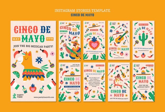Projekt szablonu cinco de mayo